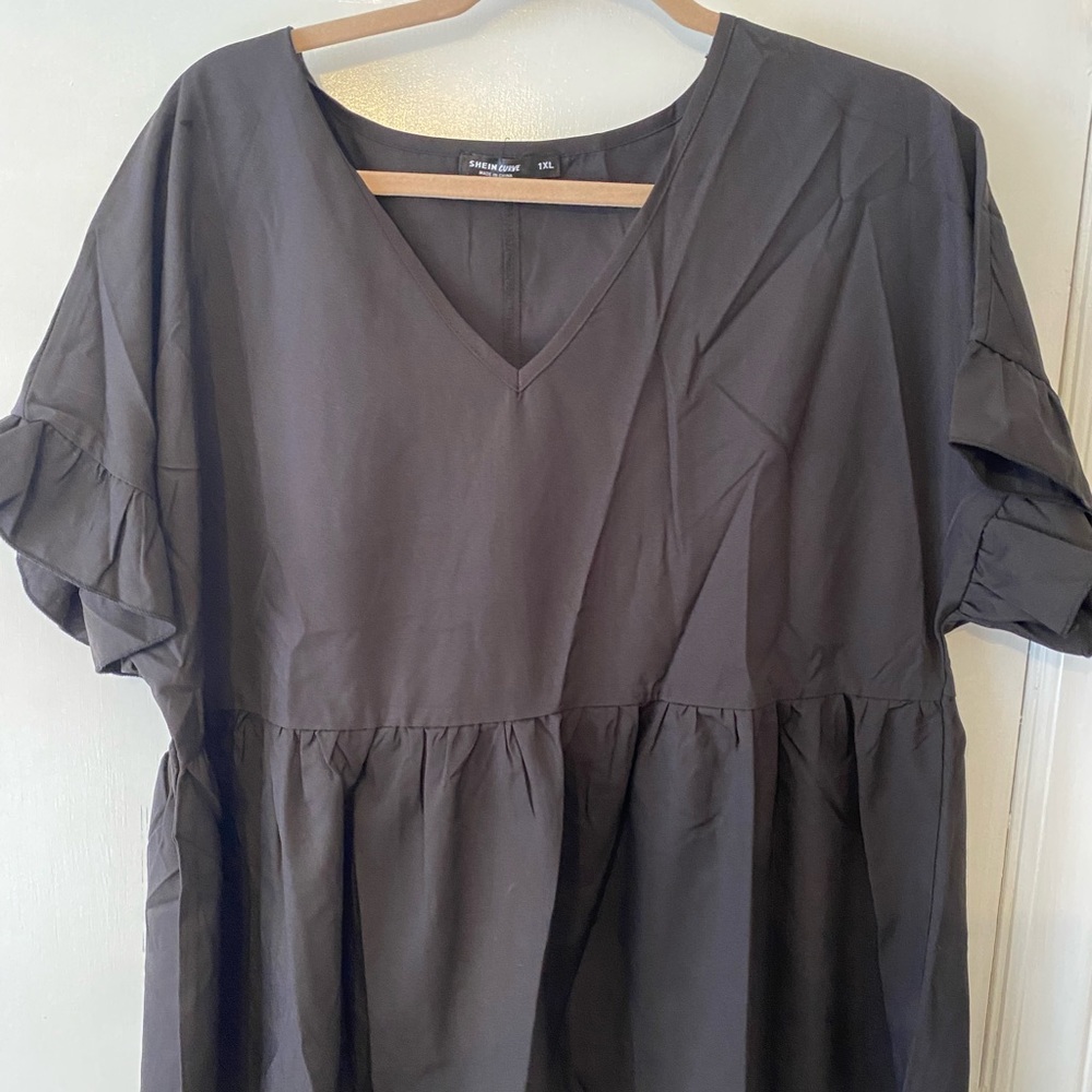 Shein Curve Peplum Blouse